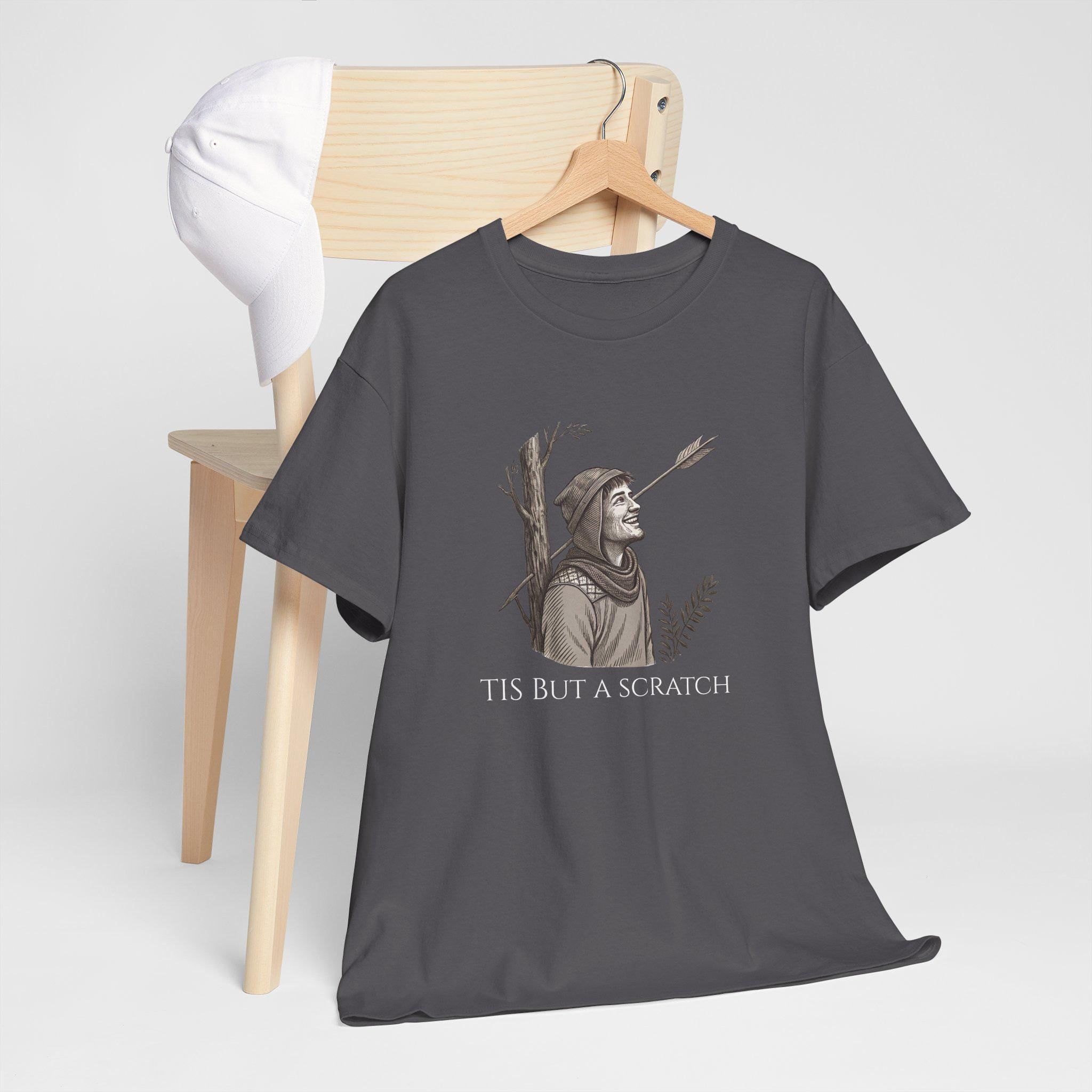 Tis But a Scratch T-Shirt, Funny Medieval Knight, Graphic Tee