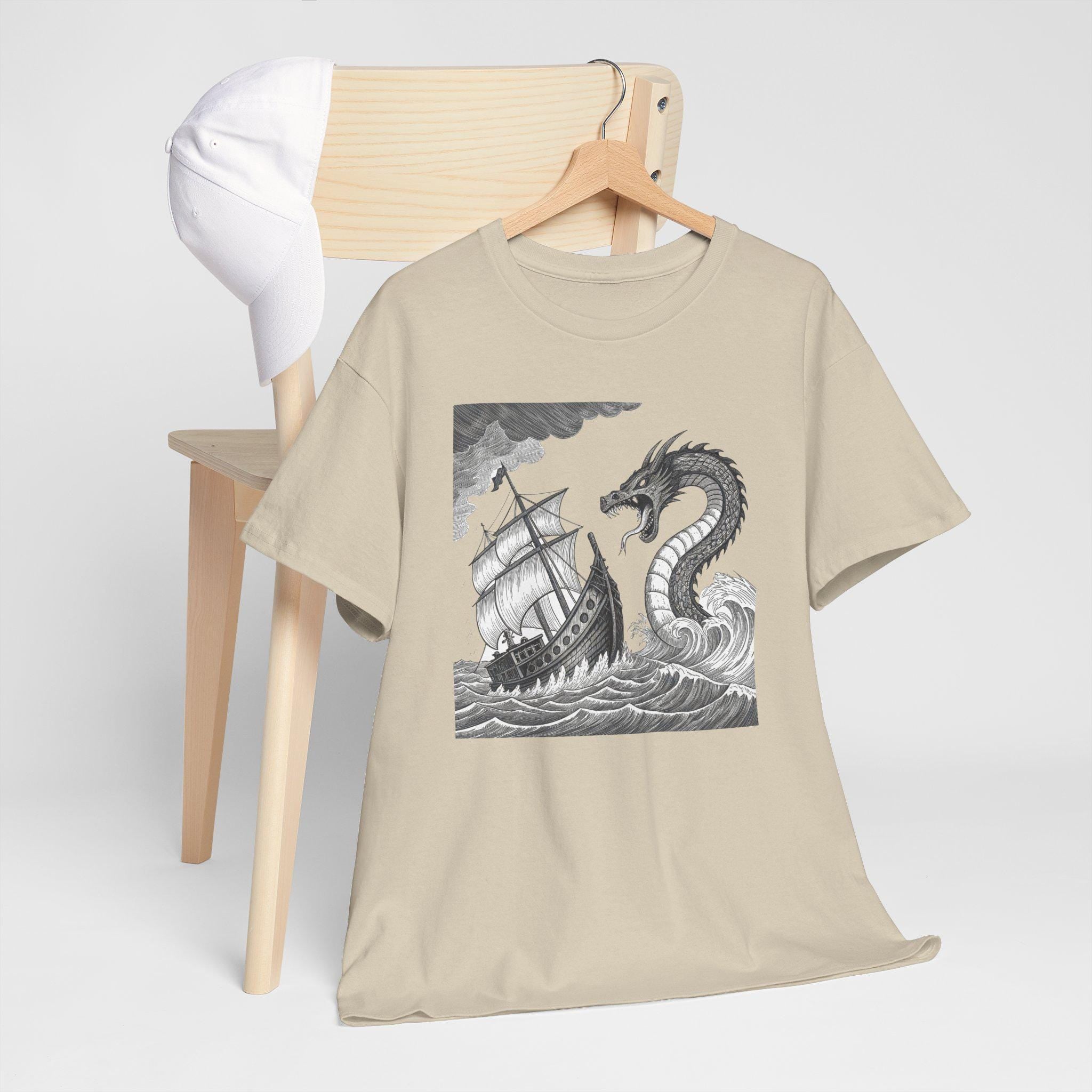 Sea Serpent Graphic Tee: Mythical Ocean Adventure Shirt