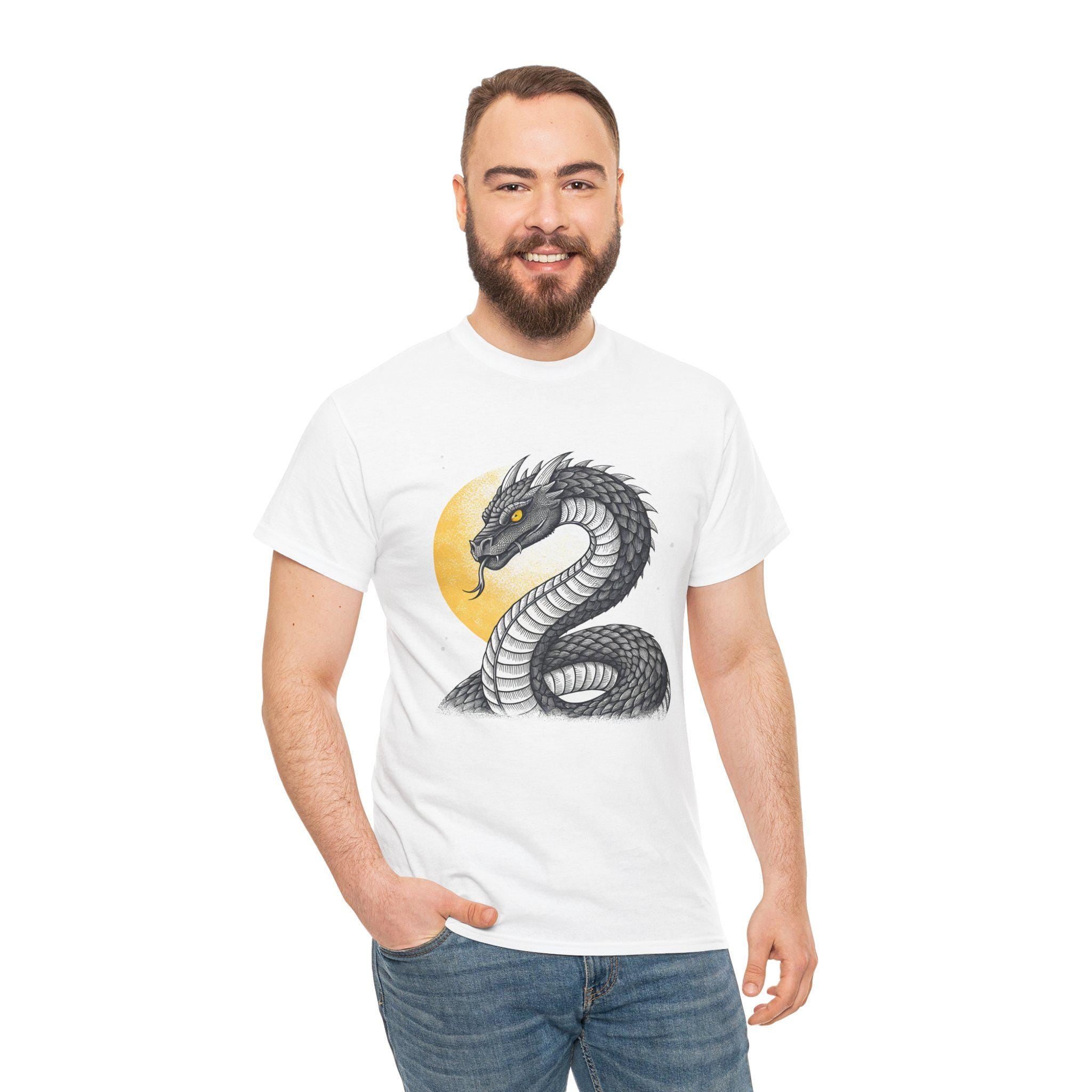 Mythical Serpent Graphic Tee: Fantasy Dragon T-Shirt
