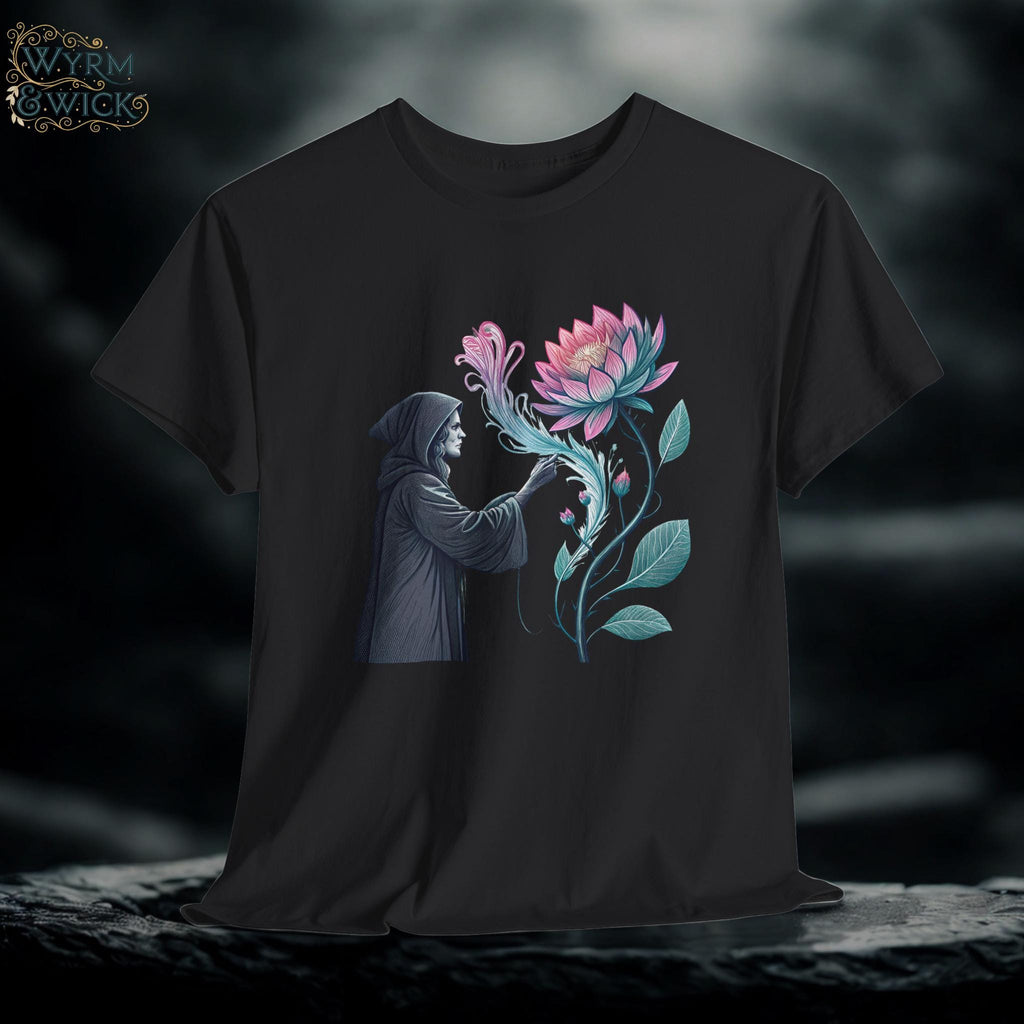 Witches Bloom Graphic Tee: Halloween Mystical Cotton T-Shirt