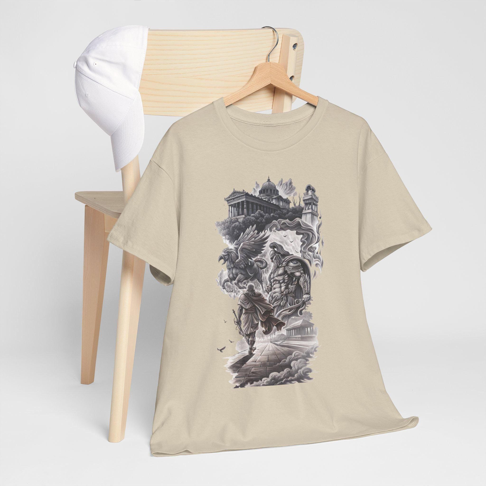 Greek Mythology Gothic Tattoo T-Shirt, Unisex Tee, Graphic Print Shirt, Mythical Clothing, Unique Apparel