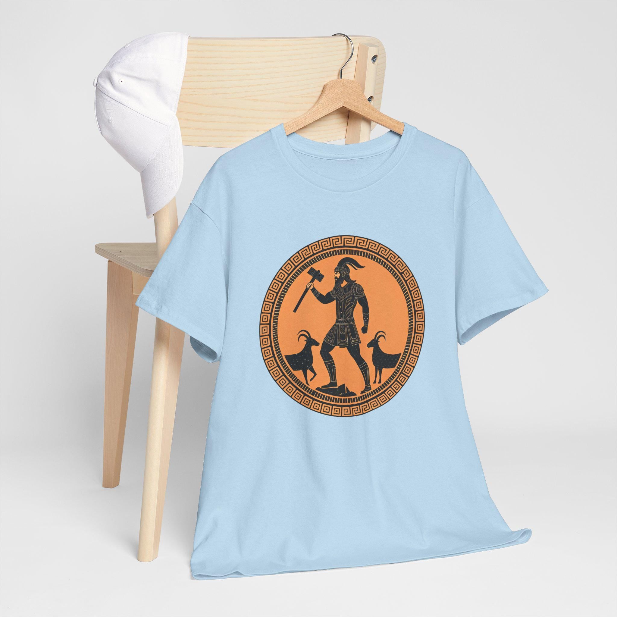 Vintage Thor Graphic Tee: Norse Mythology Pottery Style T-Shirt