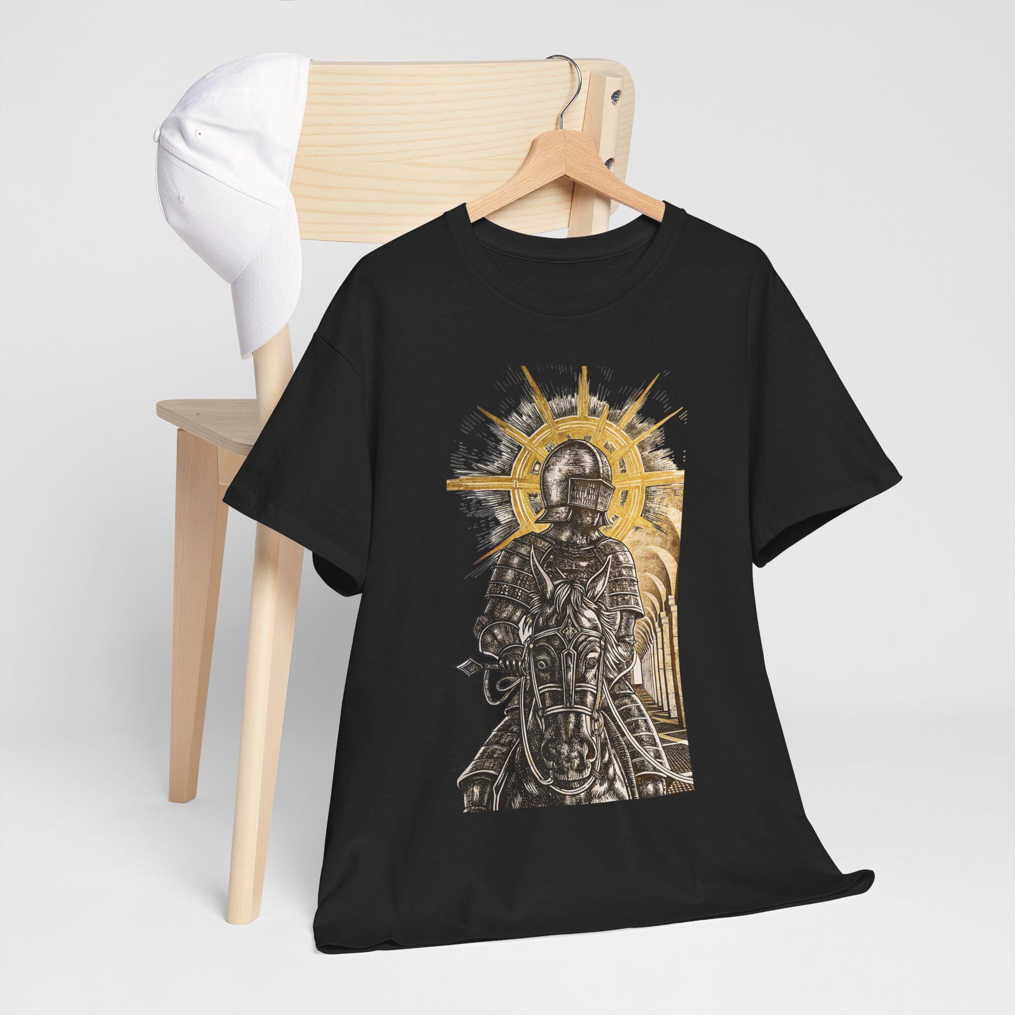Castlecore Sun Knight Graphic Tee: Medieval Fantasy T-Shirt