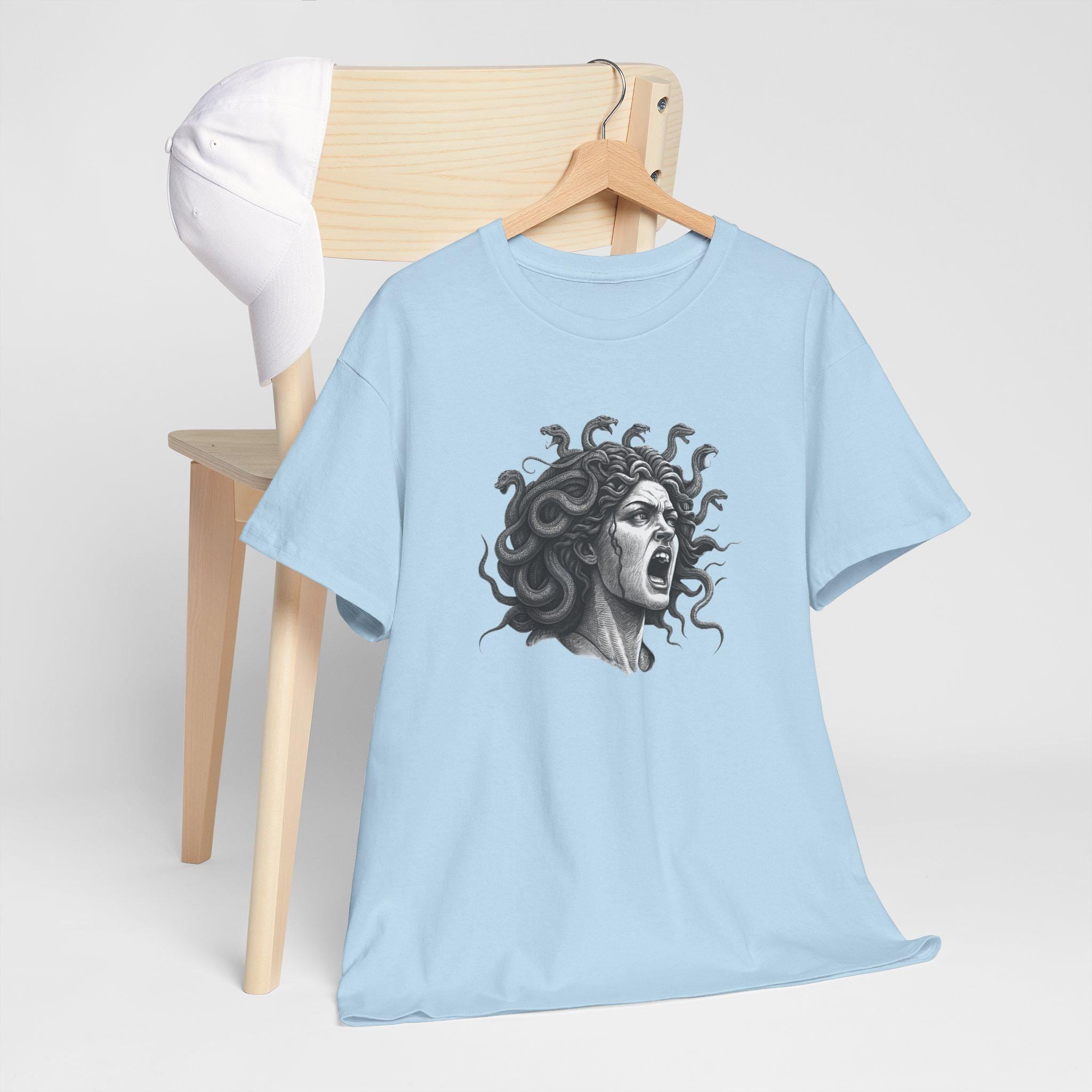 Medusa Graphic Tee: Vintage Mythology Serpent Shirt