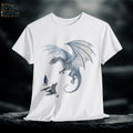 Silver Dragon Graphic Tee: Medieval Fantasy Unisex T-Shirt