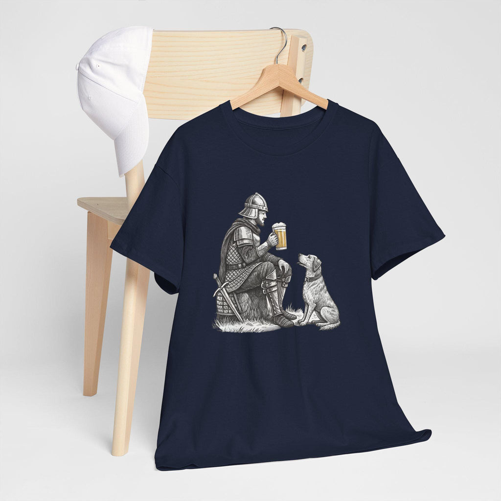Pint Knight Graphic Tee: Hand-Drawn Medieval Fantasy T-Shirt