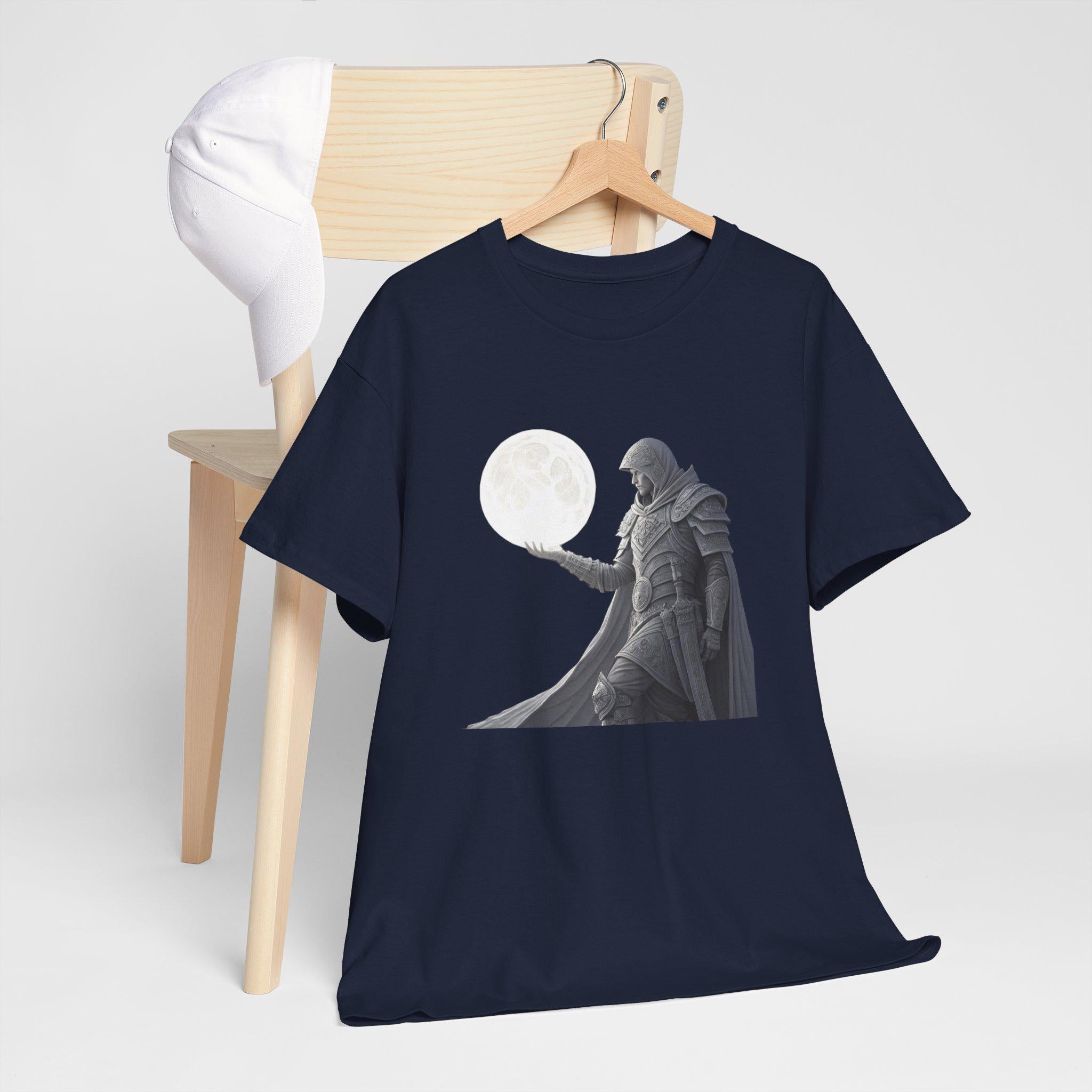 Medieval Knight Moon Graphic Tee: Fantasy Ren Faire T-Shirt