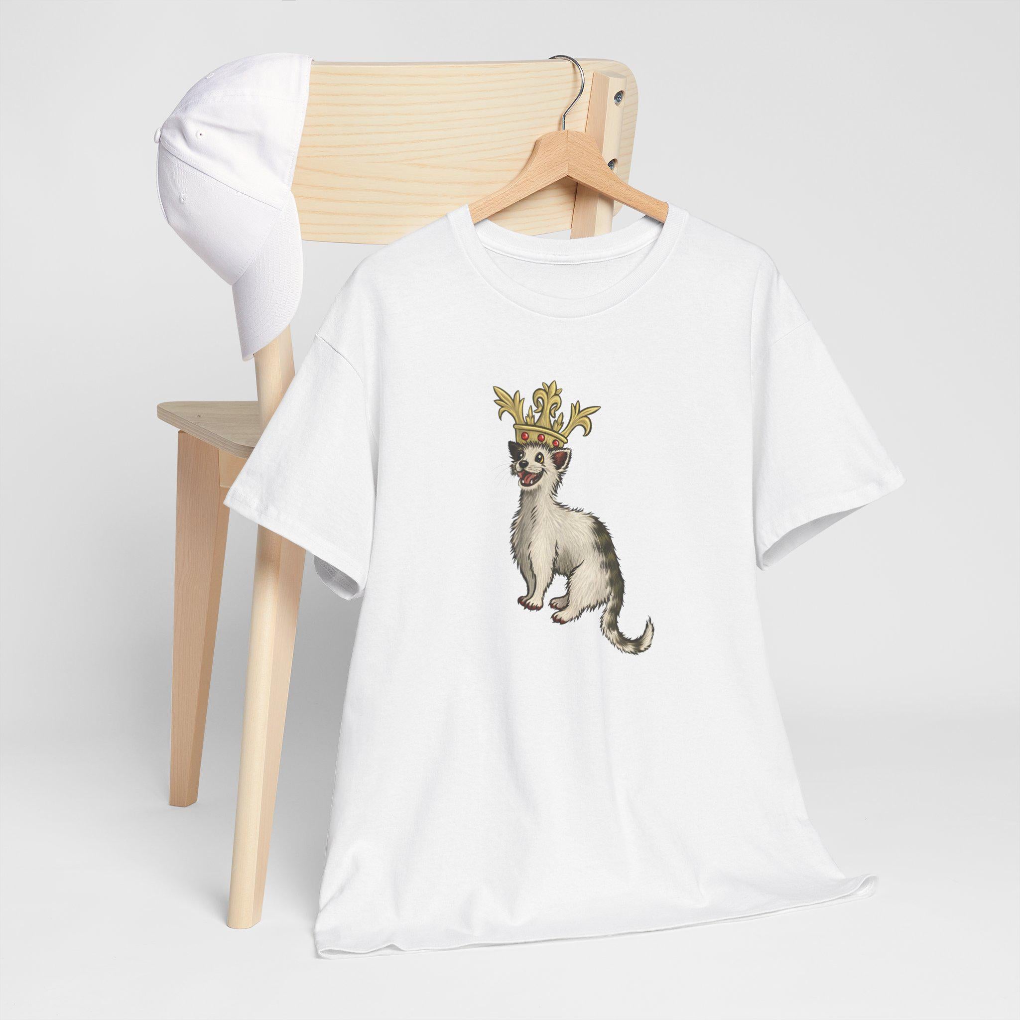 Crowned Dog Graphic Tee: Medieval Fantasy Castlecore Shirt