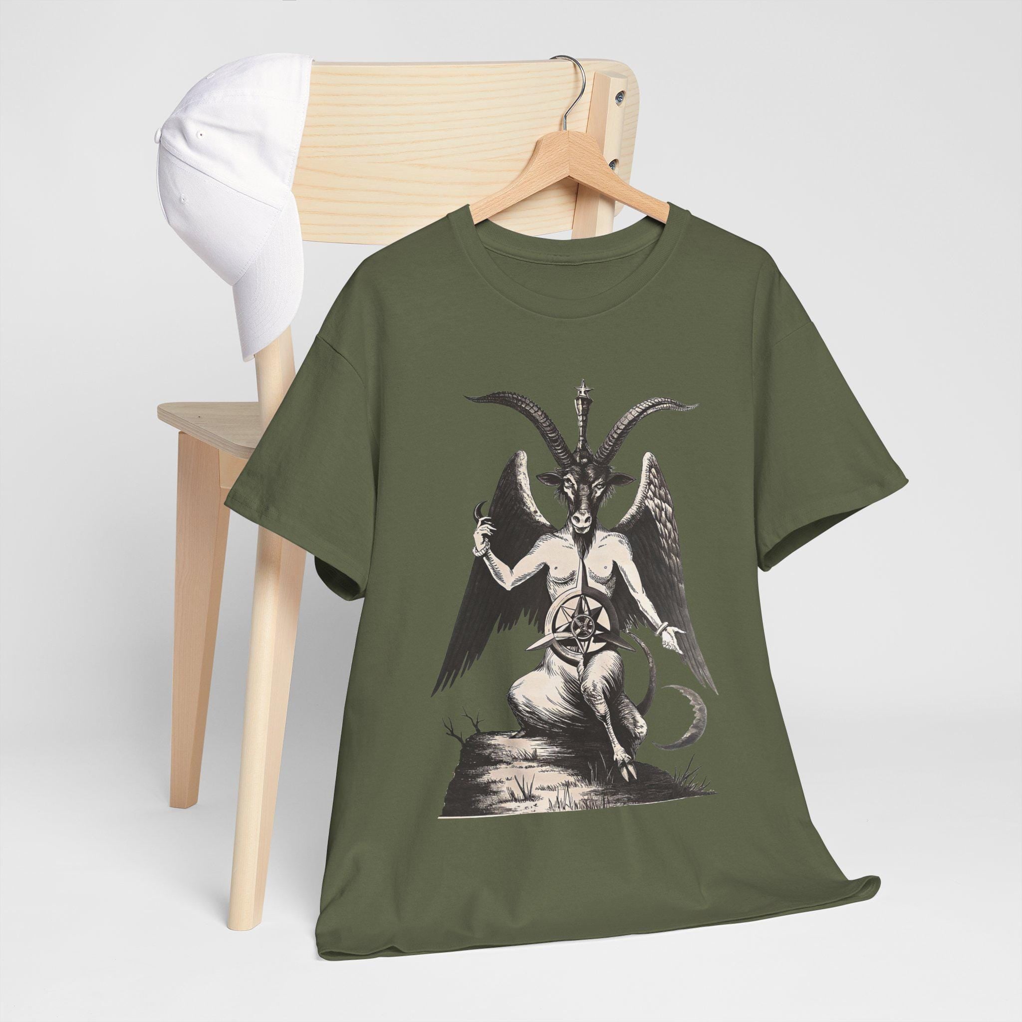 Baphomet Graphic Tee: Gothic Dark Fantasy Unisex Shirt