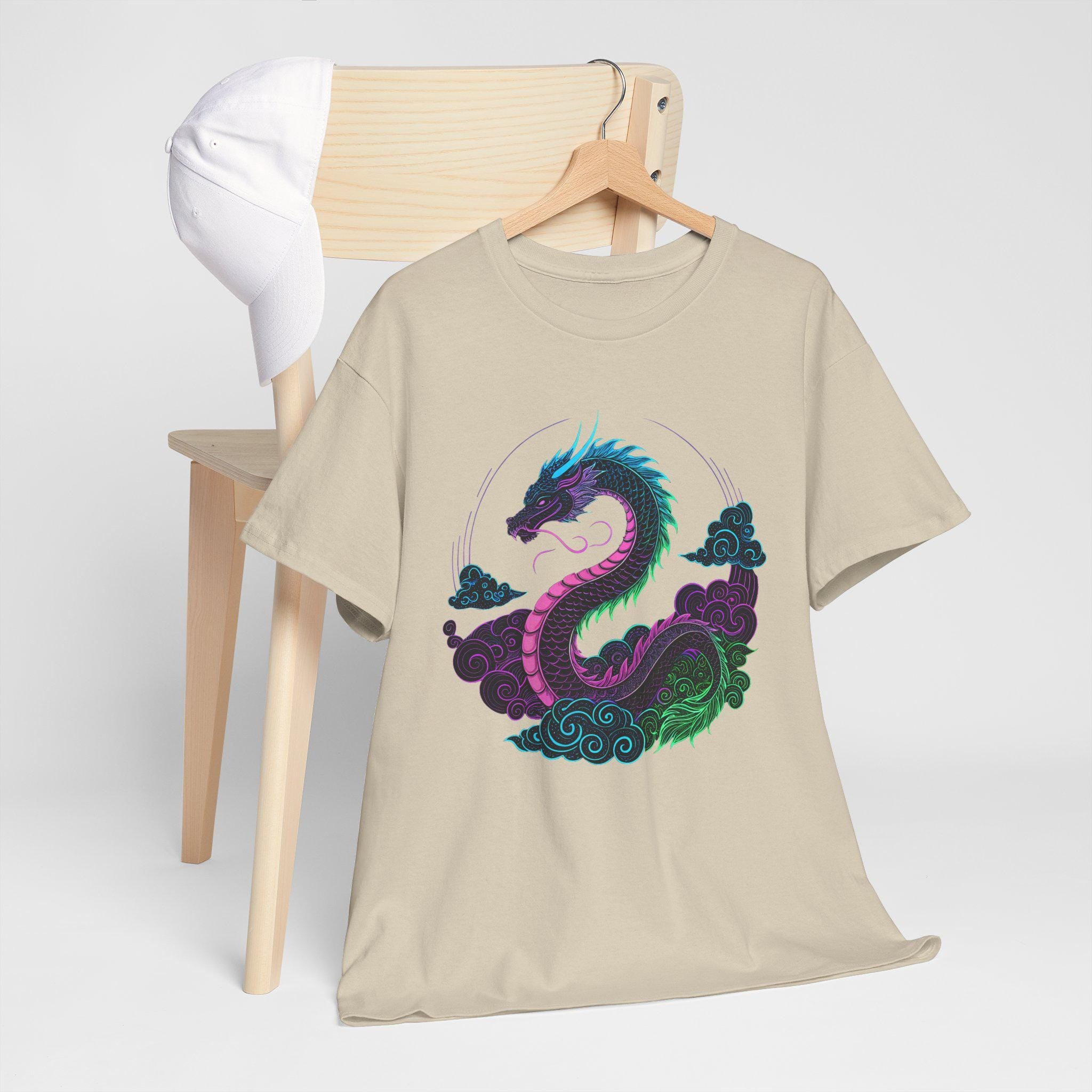 Cosmic Dragon Graphic Tee: Mystical Fantasy Unisex Shirt