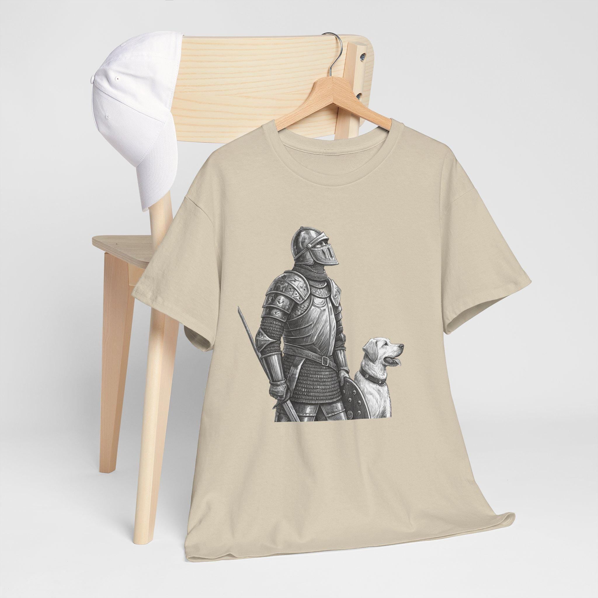 Fantasy Knight Graphic Tee: Medieval Armor Cosplay Shirt