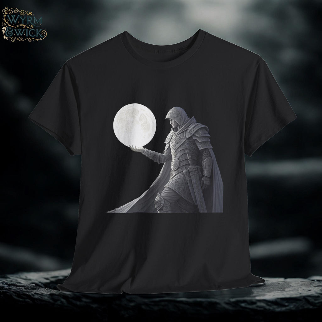 Medieval Knight Moon Graphic Tee: Fantasy Ren Faire T-Shirt