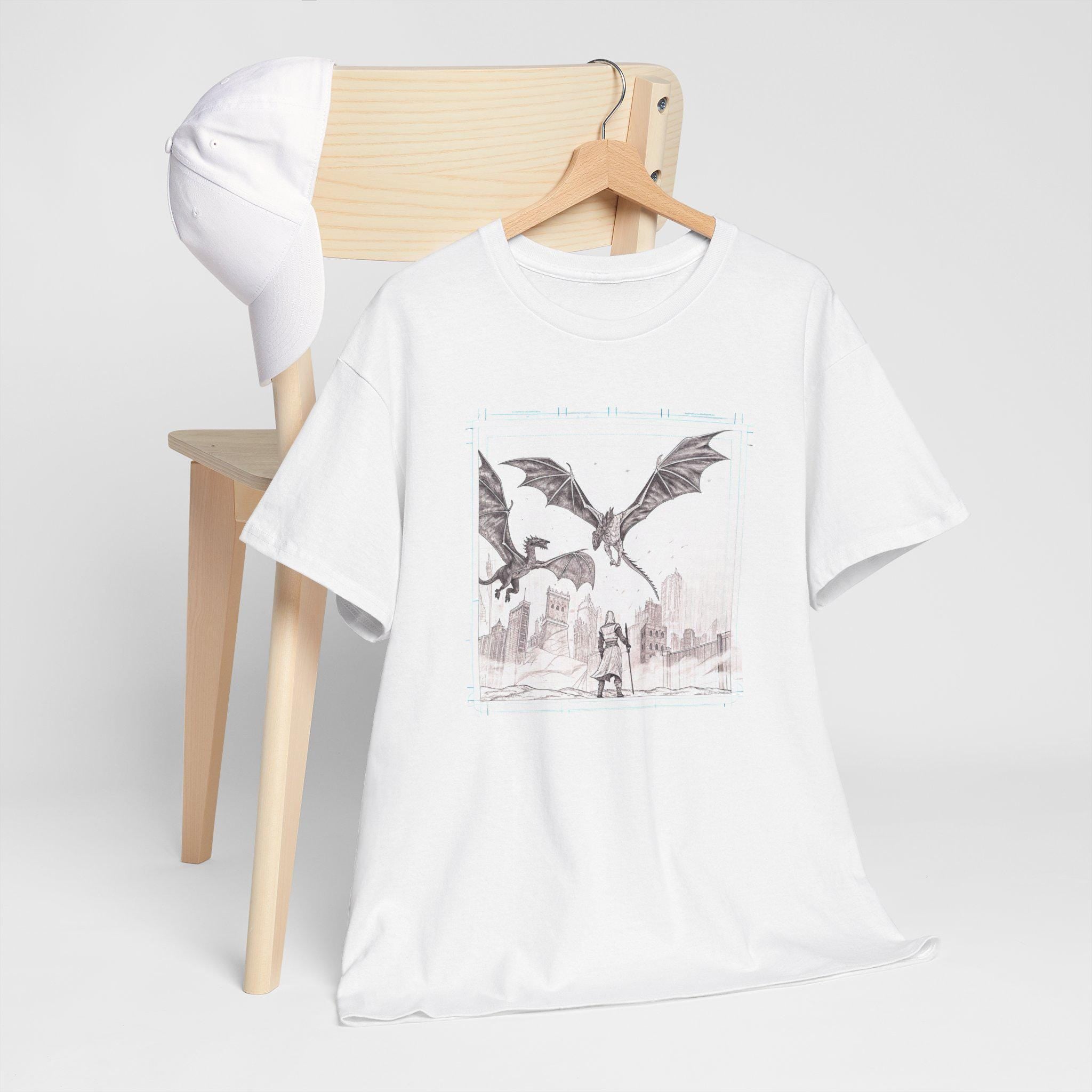 Game of Thrones Graphic Tee: King's Landing Fire Dragon Shirt
