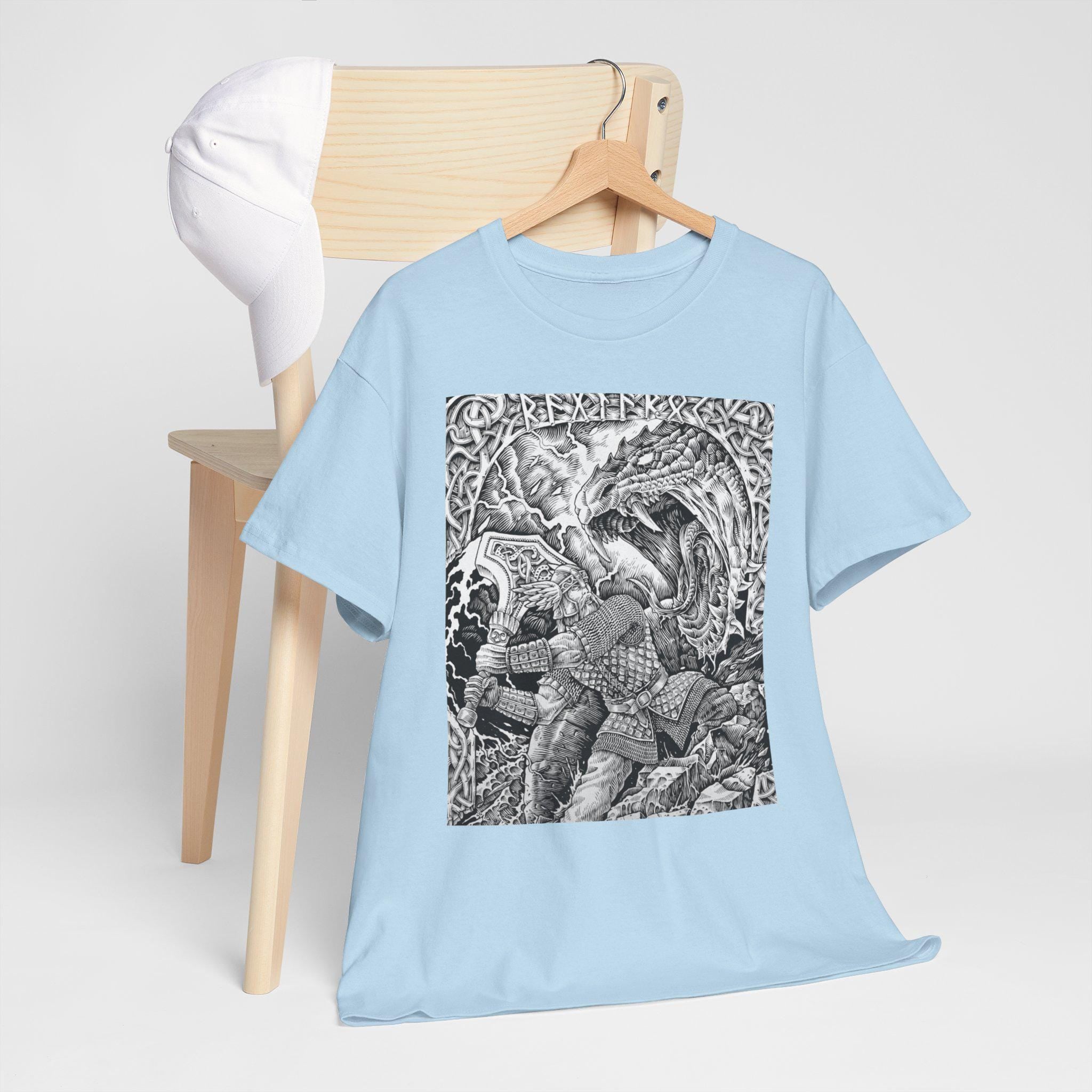 Thor at Ragnarok Norse Mythology T-Shirt | Viking God Graphic Tee