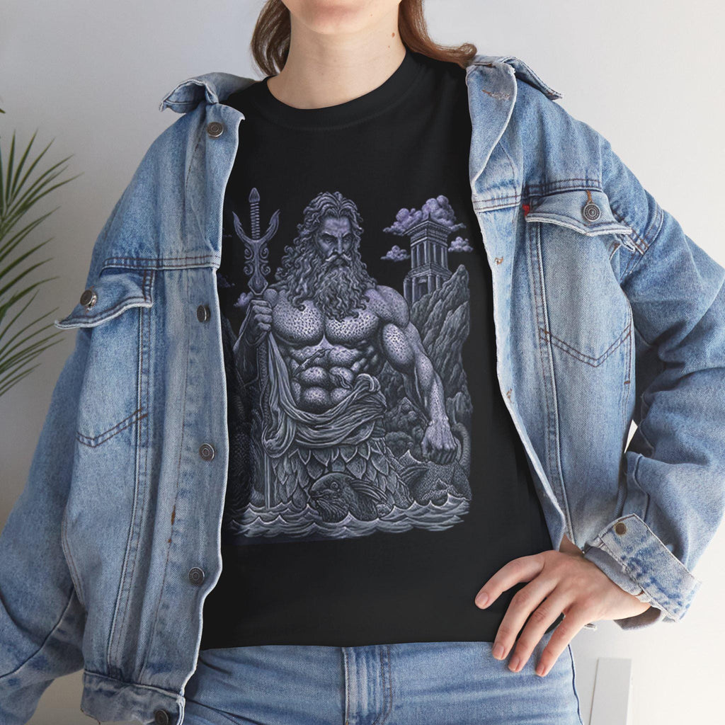 Poseidon Graphic Tee: Greek Mythology Ocean God T-Shirt