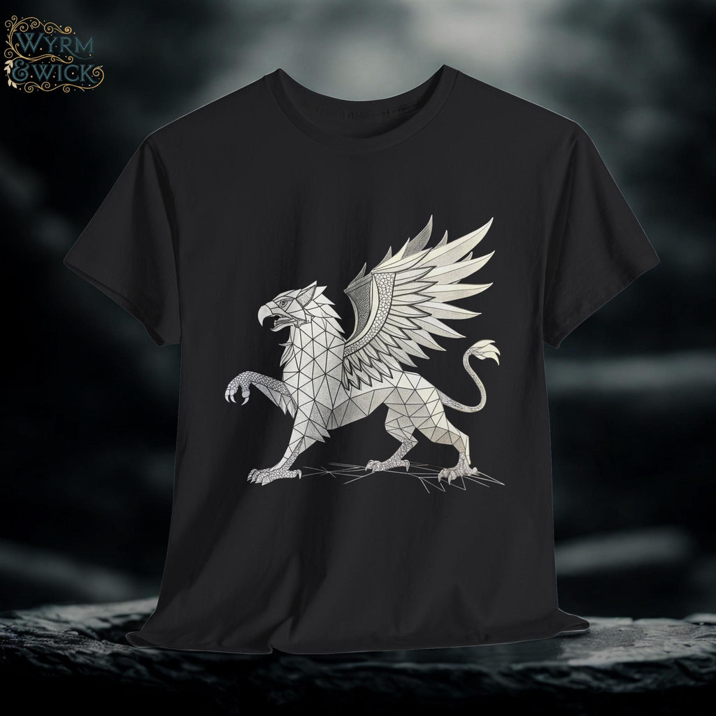 Griffin Graphic Tee: Medieval Fantasy Cotton Shirt