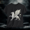 Griffin Graphic Tee: Medieval Fantasy Cotton Shirt