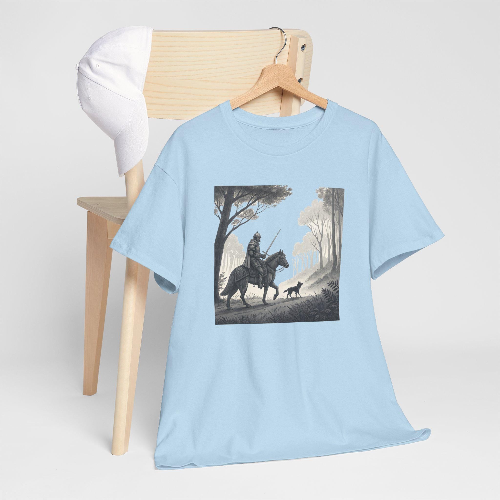 Medieval Knight Graphic Tee: Renaissance Warrior Cotton T-Shirt