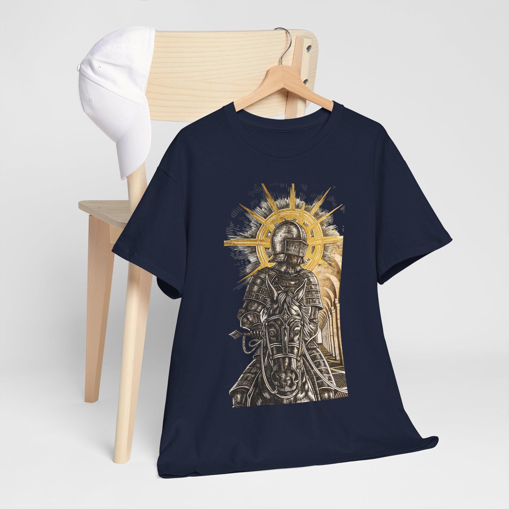 Castlecore Sun Knight Graphic Tee: Medieval Fantasy T-Shirt