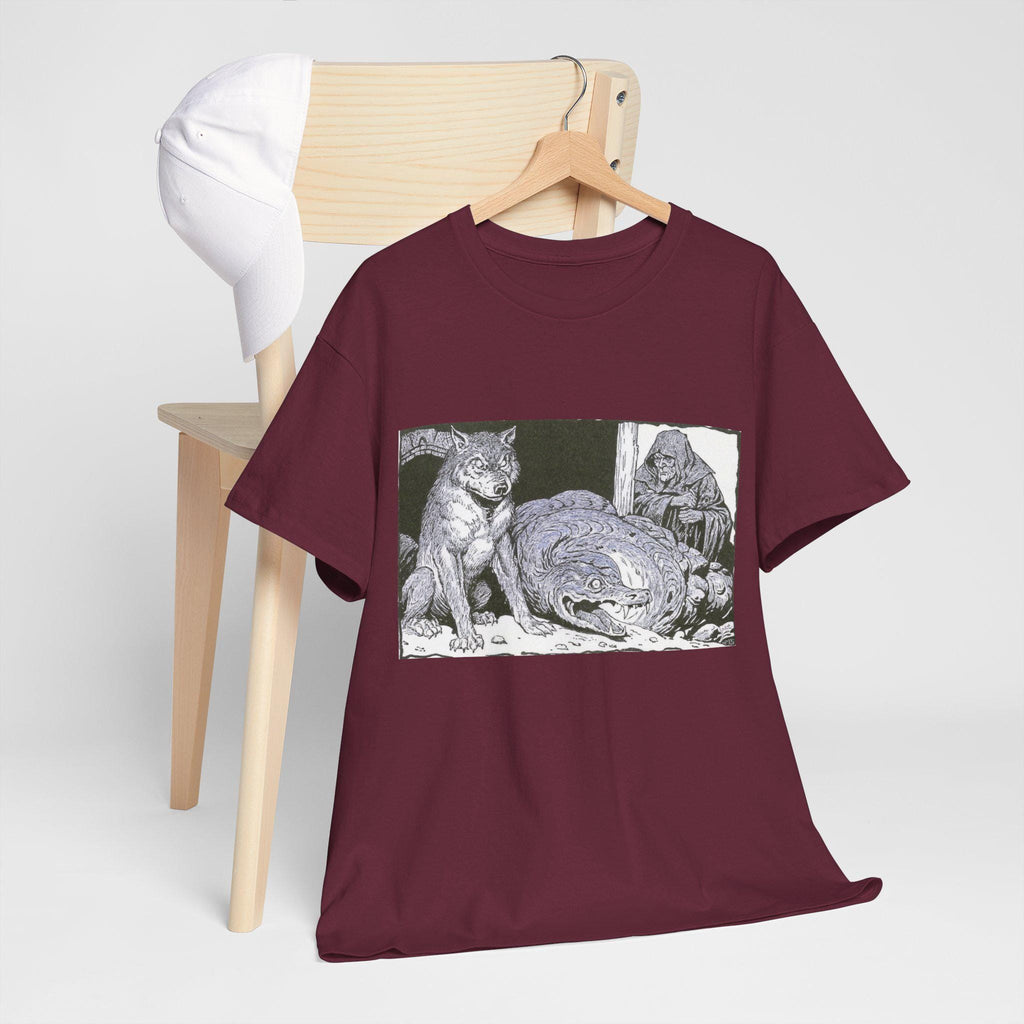 Hel Norse Mythology Graphic Tee: Hand-Drawn Giantess T-Shirt