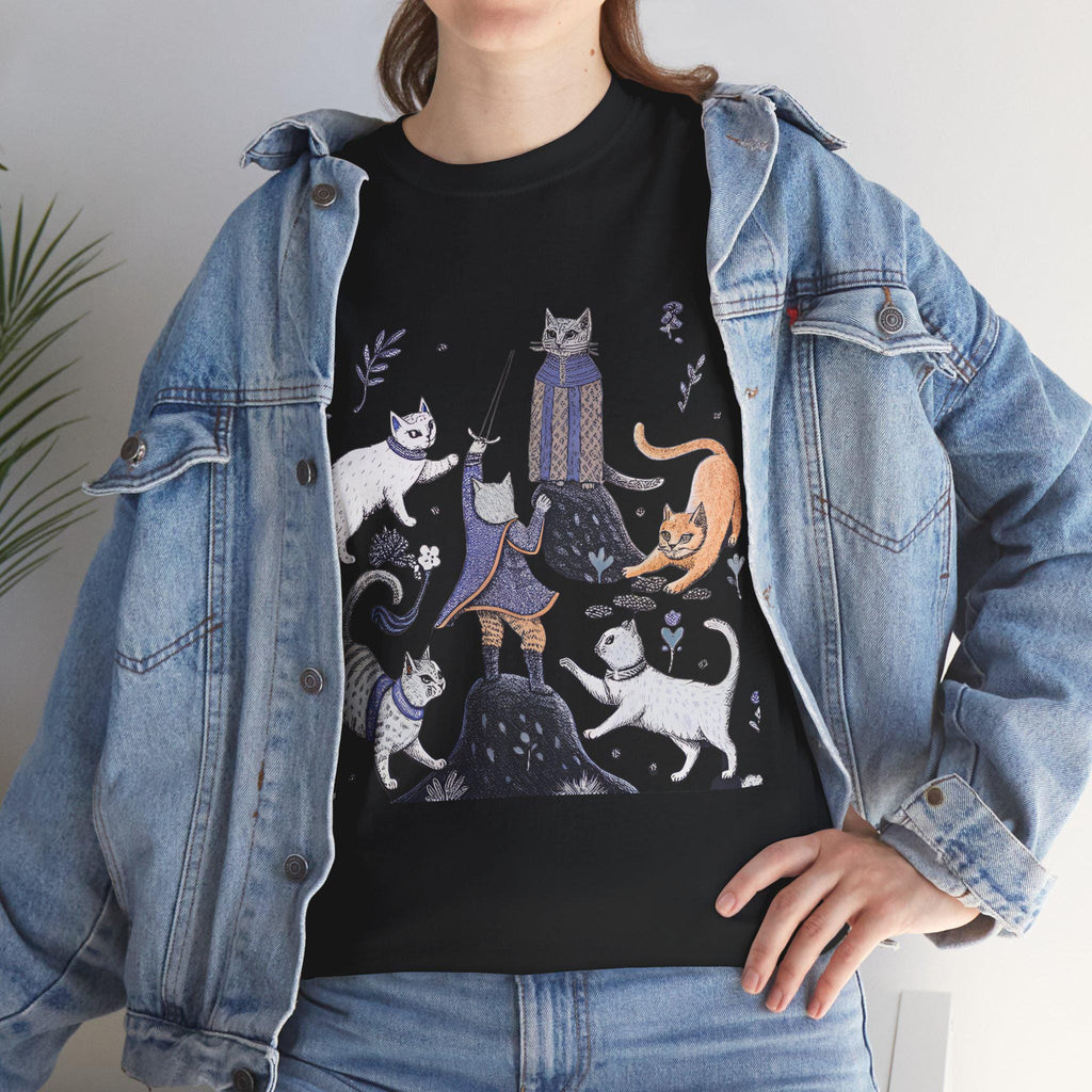 Castlecore Medieval Cat T-Shirt: Mythical Kingdom Unisex Tee