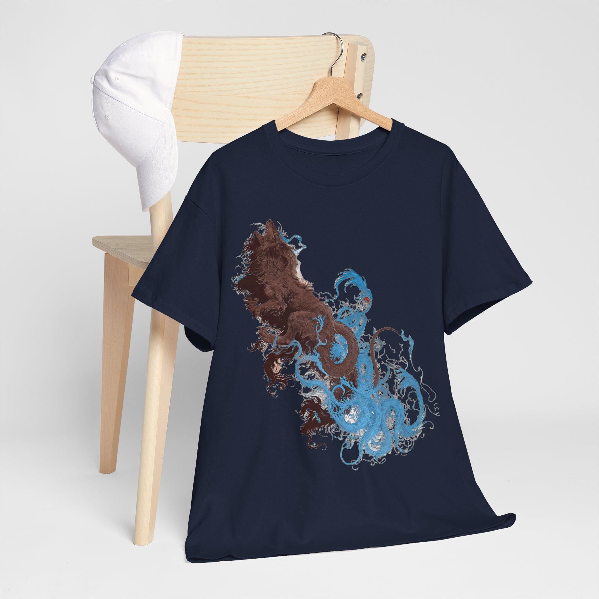 Blue Venom Mythical Bear Graphic Tee - Fantasy Unisex Cotton Shirt