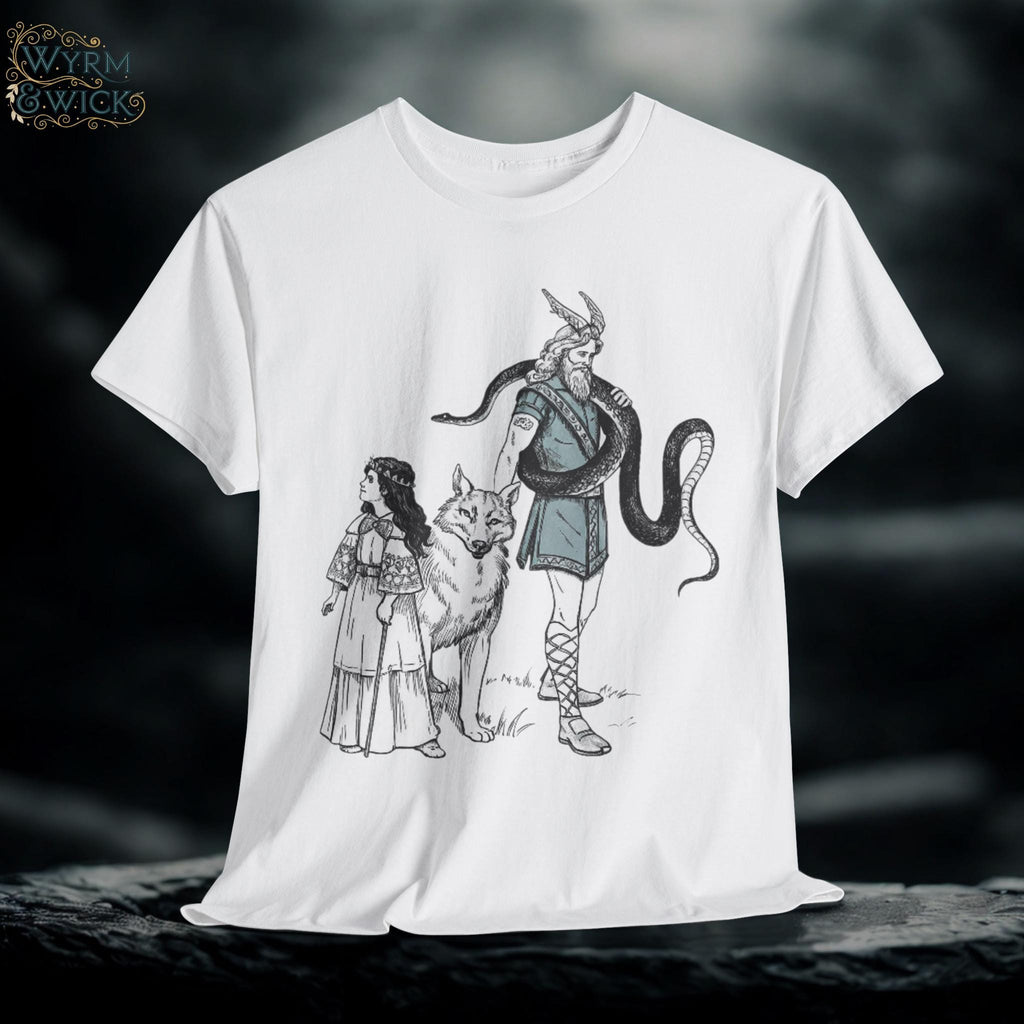 Loki Family Graphic Tee, Norse Mythology Shirt