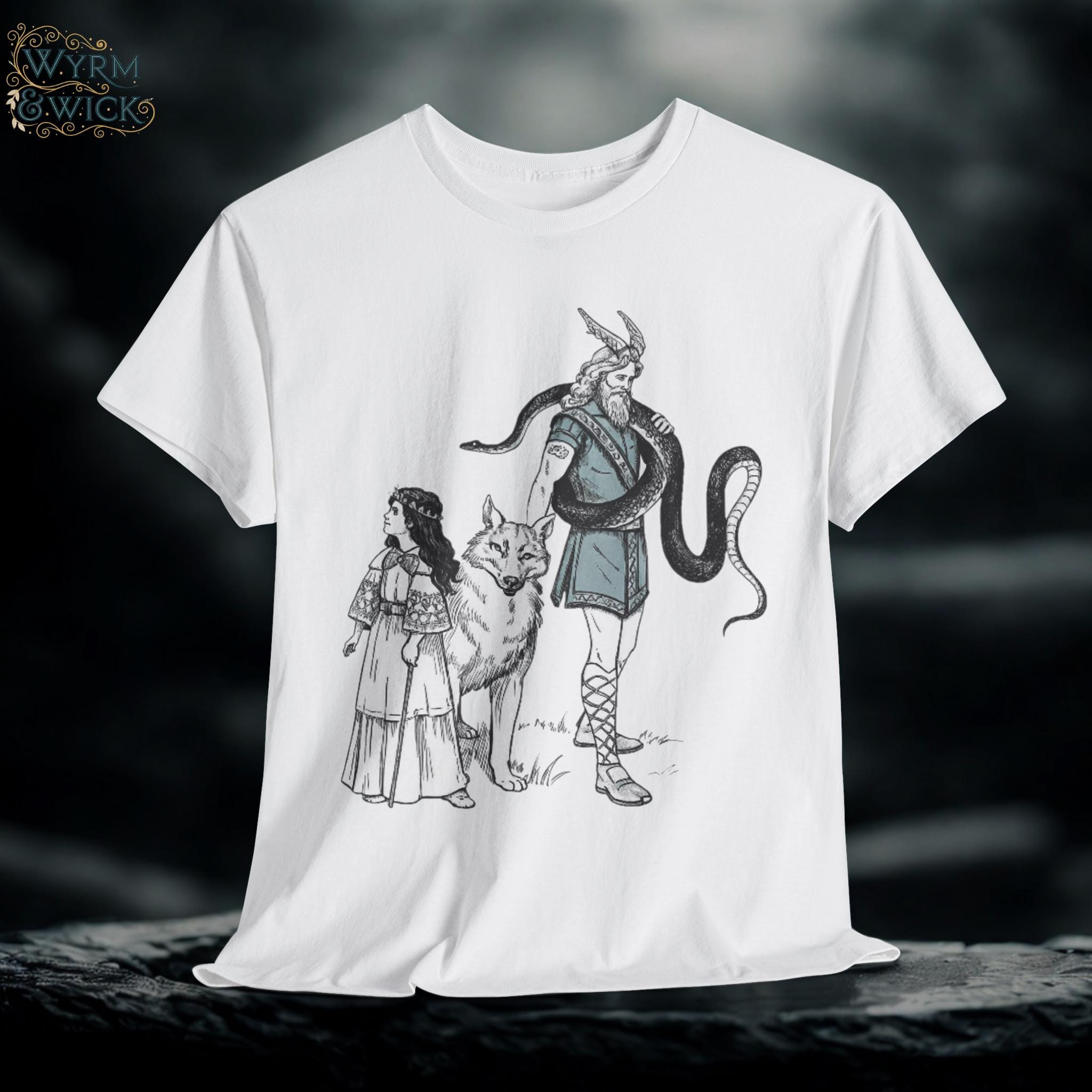 Loki Family Graphic Tee, Norse Mythology Shirt