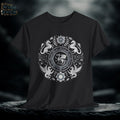 Mythical Creatures Graphic Tee: White Ink Fantasy Shirt