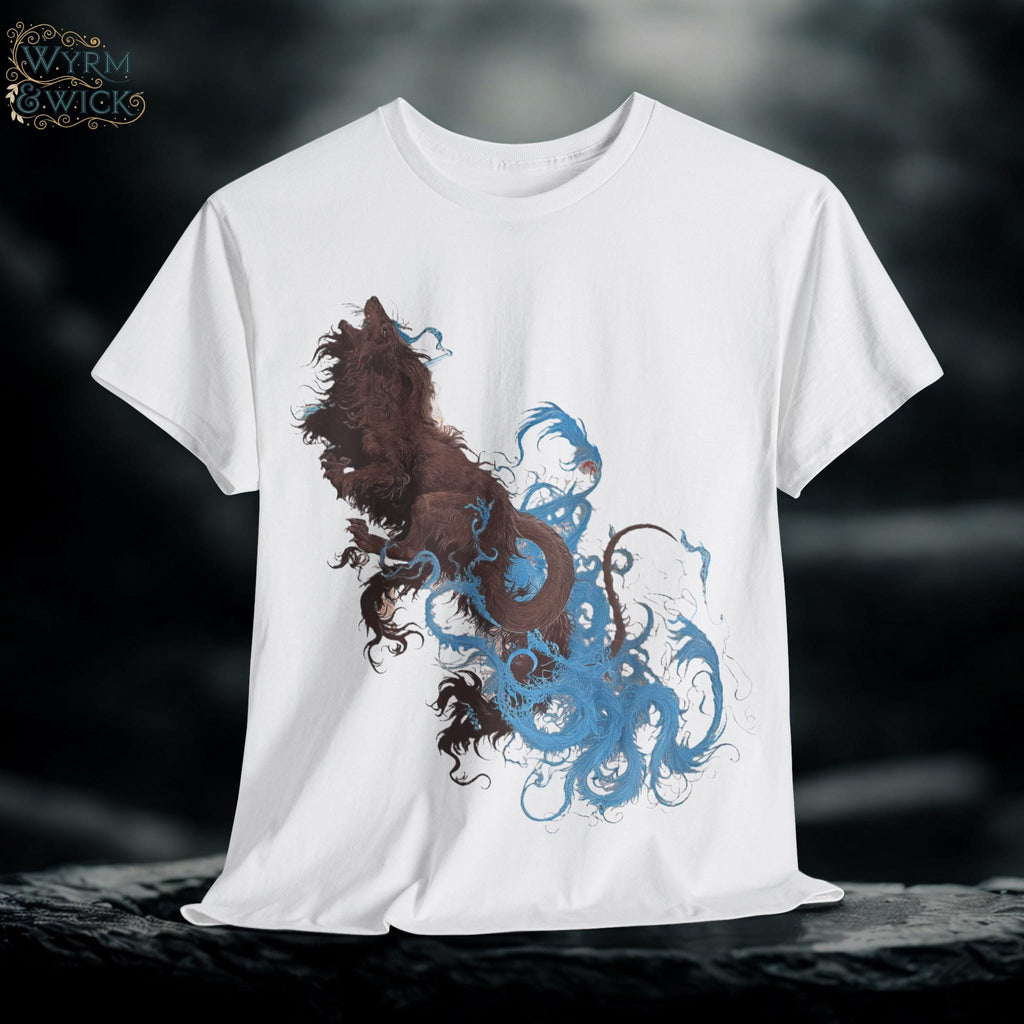Blue Venom Mythical Bear Graphic Tee - Fantasy Unisex Cotton Shirt