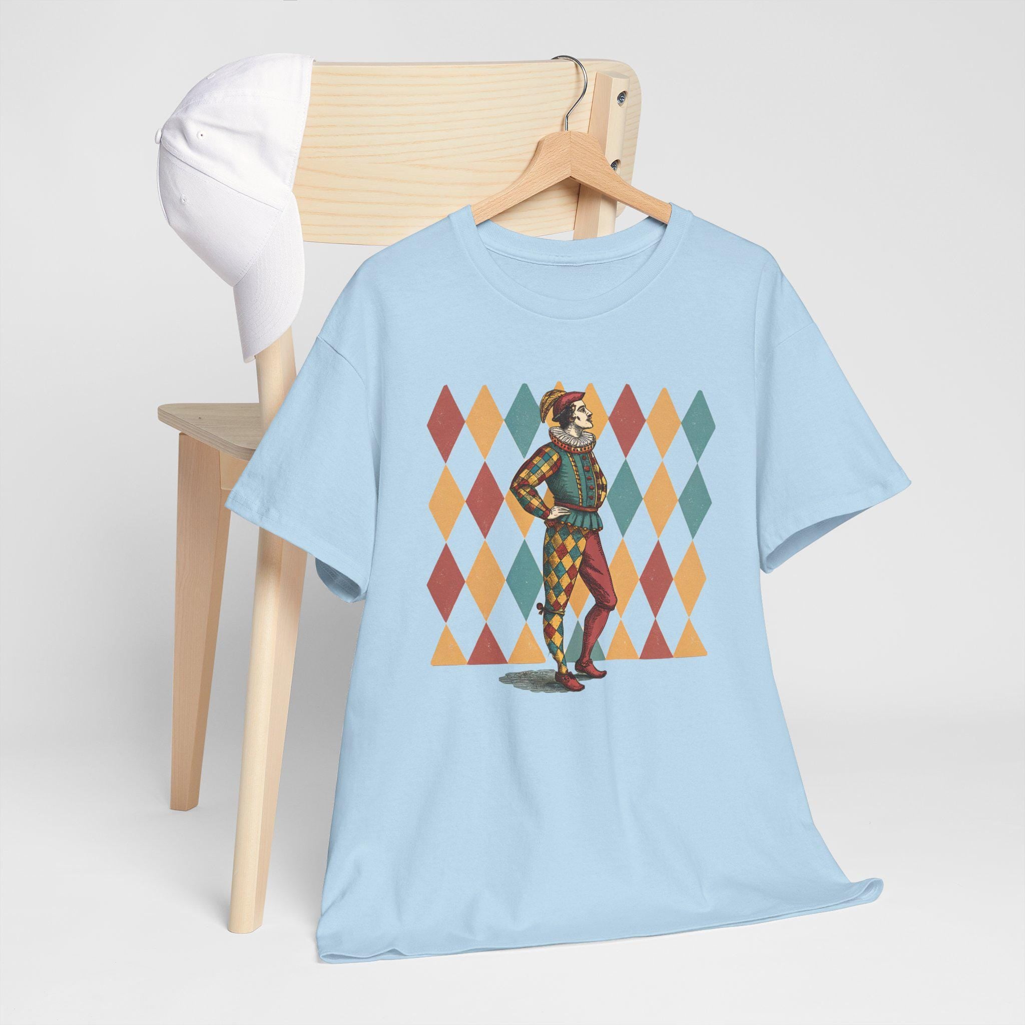 Jester Graphic Tee: Castlecore Medieval Renaissance Costume Top