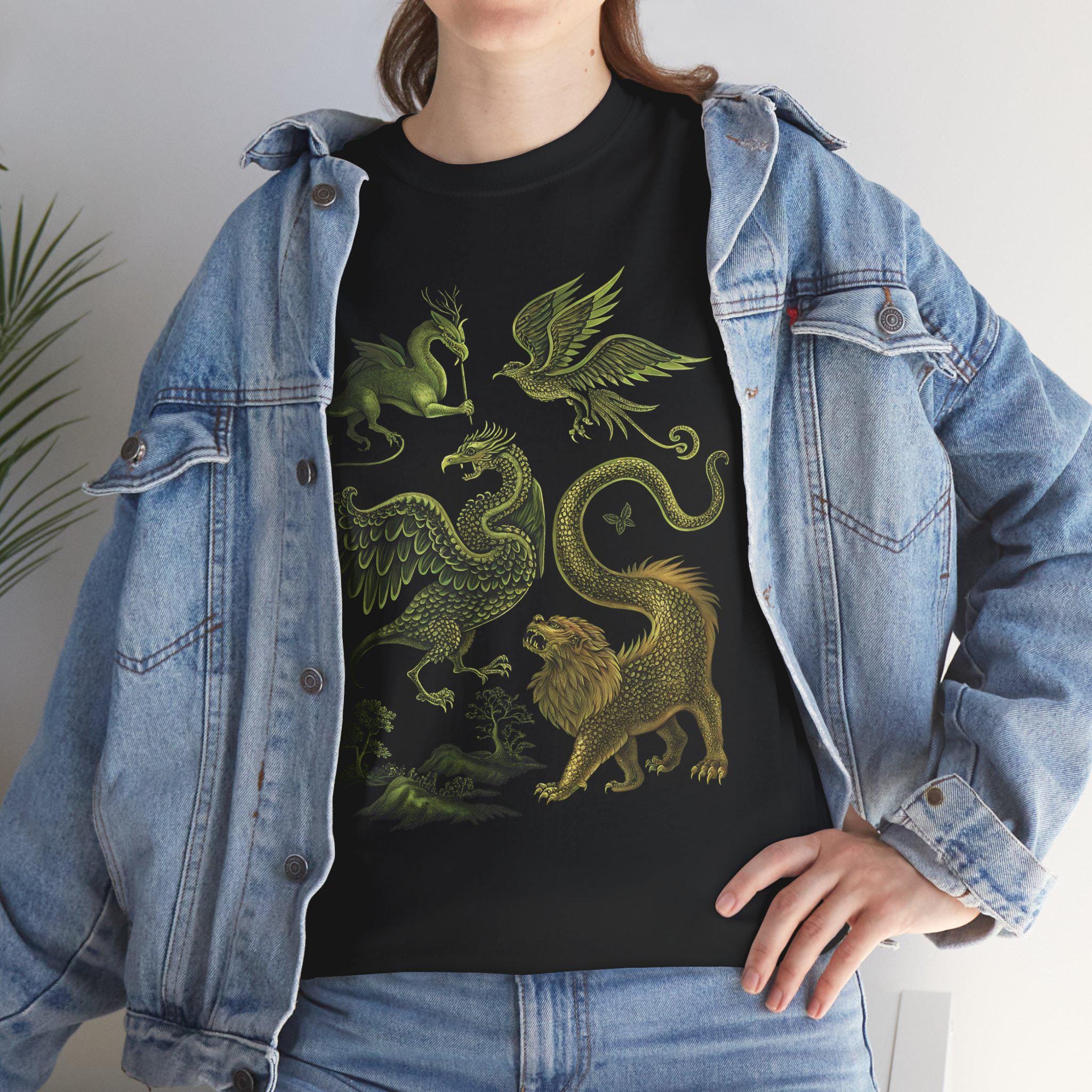 Castlecore Graphic T-Shirt: Medieval Fantasy, Mythical Creatures