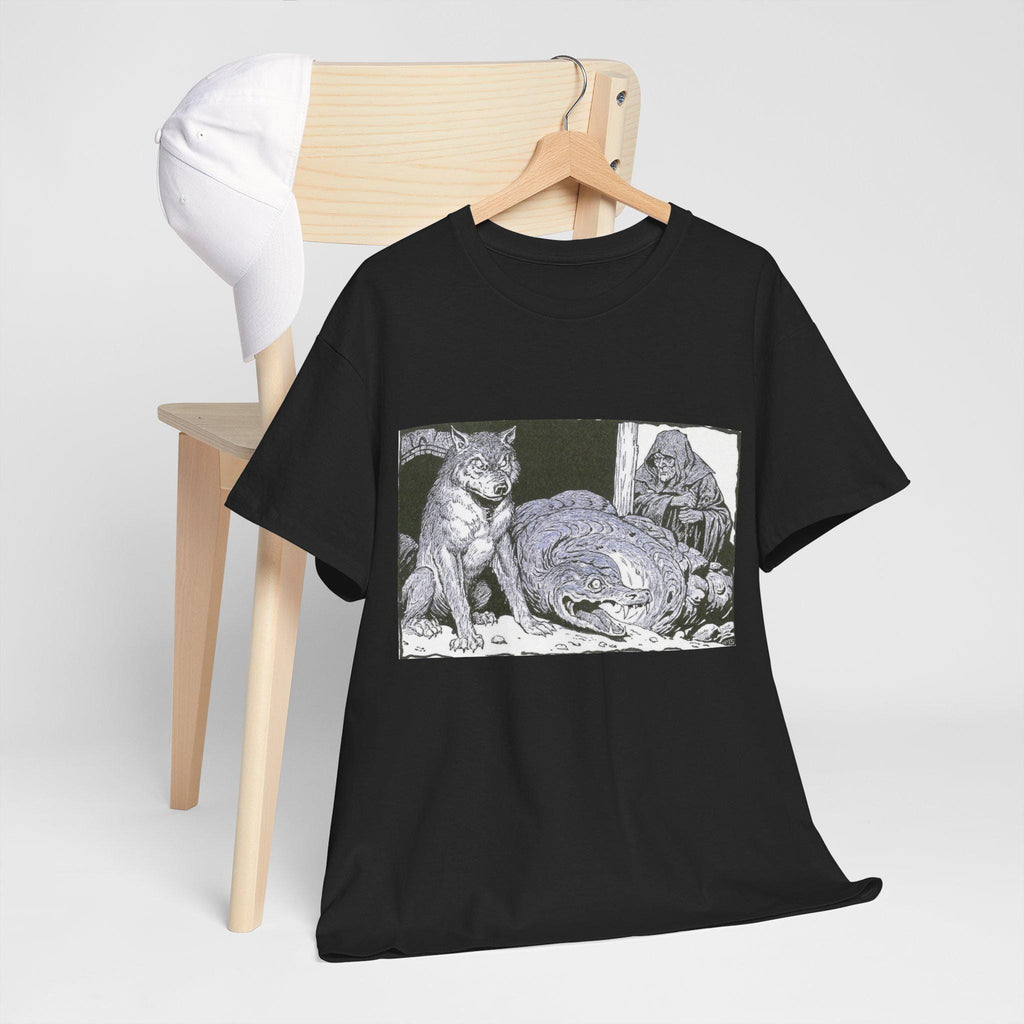 Hel Norse Mythology Graphic Tee: Hand-Drawn Giantess T-Shirt