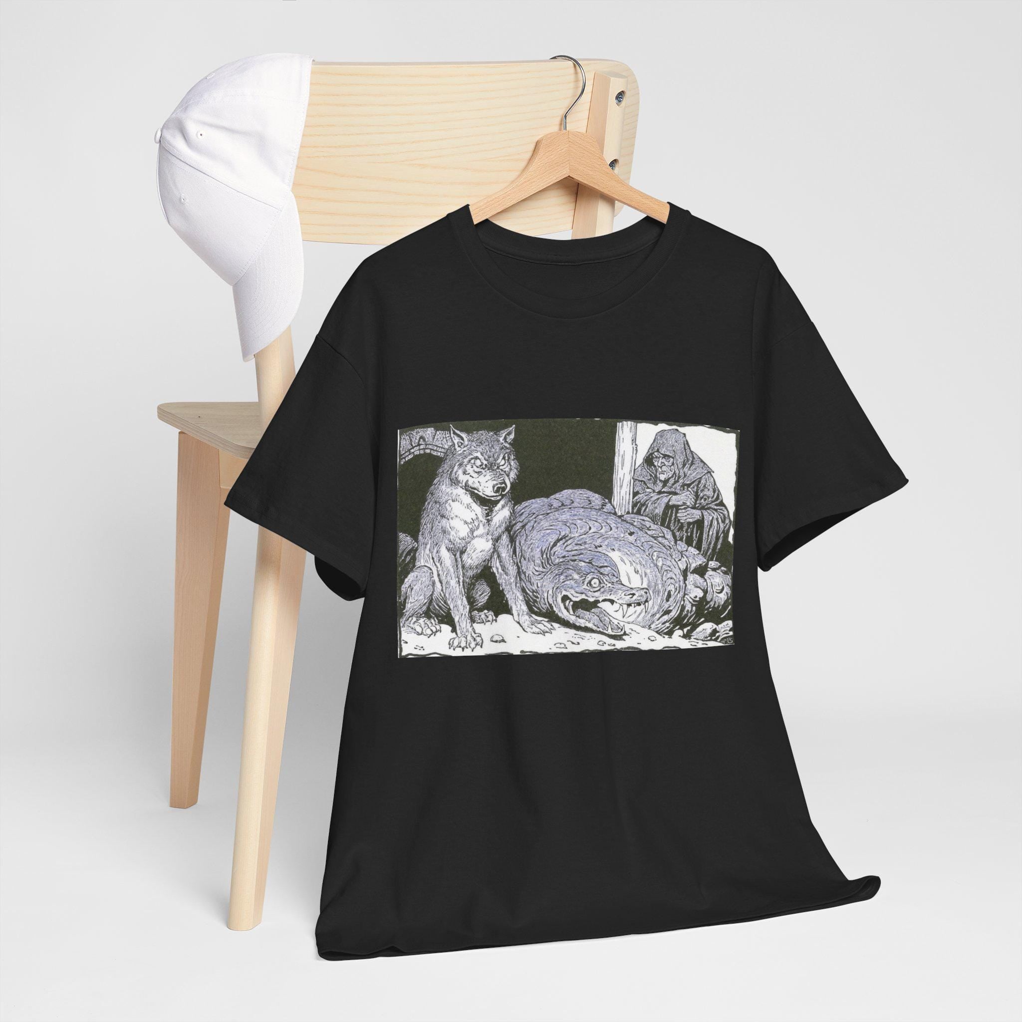 Hel Norse Mythology Graphic Tee: Hand-Drawn Giantess T-Shirt