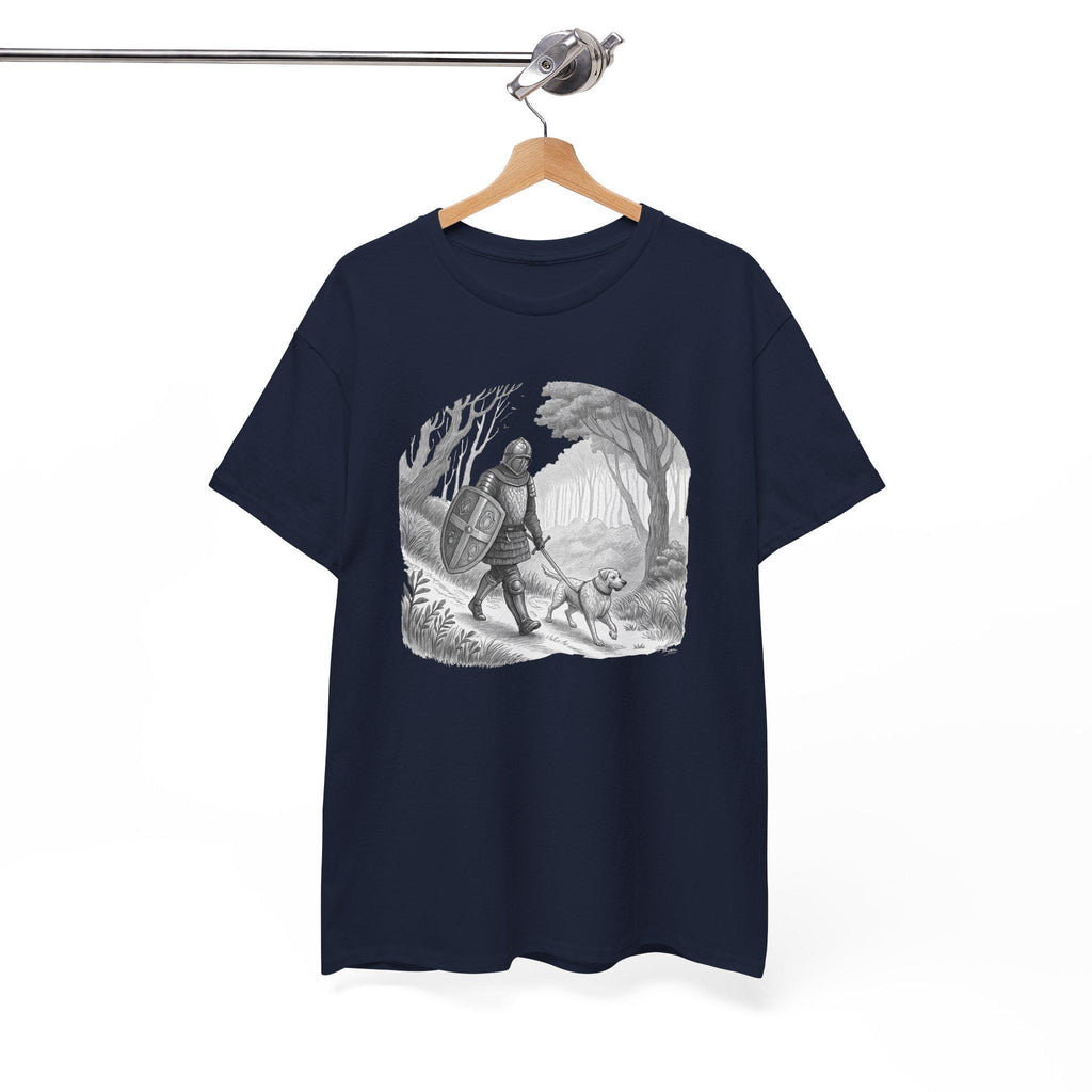 Knight and Companion Graphic Tee: Medieval Fantasy Unisex Shirt
