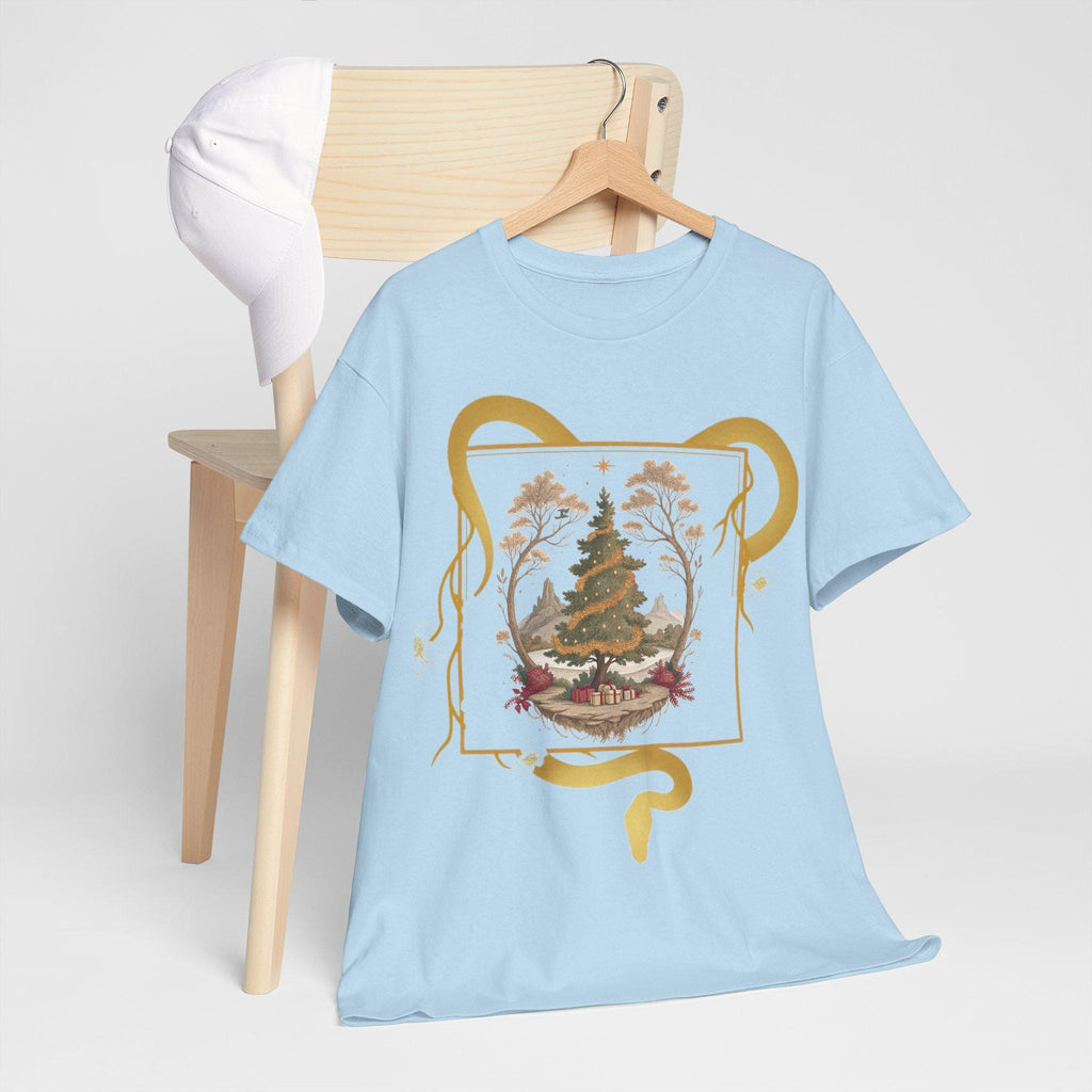 Yggdrasil Christmas Tree with World Serpent T-Shirt | Fantasy Norse Graphic Tee